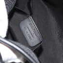 Salvatore Ferragamo Gancini Hand Bag Cotton Black Silver Auth BA13932A-12