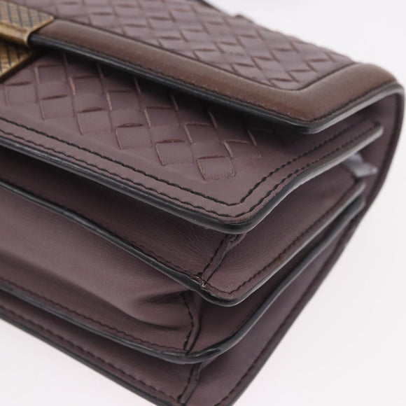 BOTTEGA VENETA INTRECCIATO Hand Bag 2way Purple Auth BA13933A