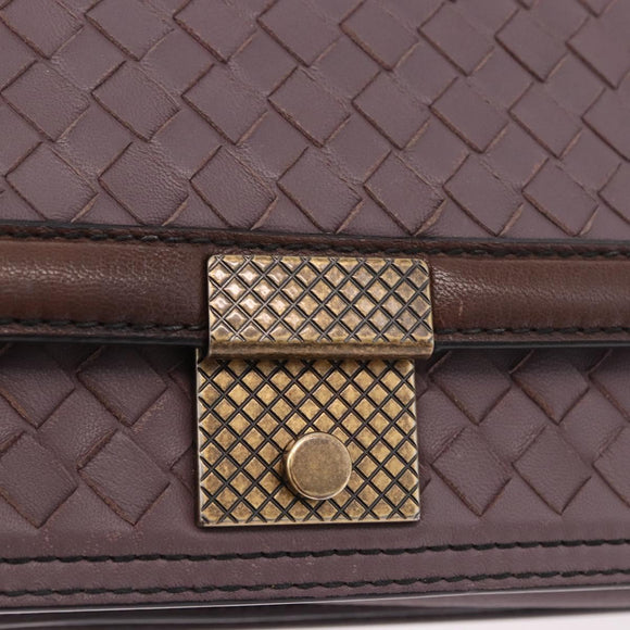 BOTTEGA VENETA INTRECCIATO Hand Bag 2way Purple Auth BA13933A