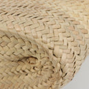 LOEWE Ghibli Soot Sprites Basket Small Bag Raffia Beige Silver Auth BA13934SM-17