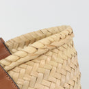LOEWE Ghibli Soot Sprites Basket Small Bag Raffia Beige Silver Auth BA13934SM-8