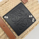 LOEWE Ghibli Soot Sprites Basket Small Bag Raffia Beige Silver Auth BA13934SM-19