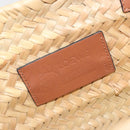 LOEWE Ghibli Soot Sprites Basket Small Bag Raffia Beige Silver Auth BA13934SM-20