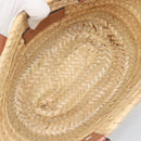 LOEWE Ghibli Soot Sprites Basket Small Bag Raffia Beige Silver Auth BA13934SM-10