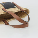 LOEWE Ghibli Soot Sprites Basket Small Bag Raffia Beige Silver Auth BA13934SM-7