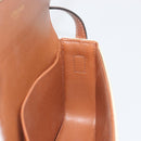 CELINE Triomphe Shoulder Bag Leather White Gold Auth BA13935M-21