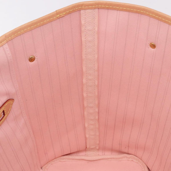 LOUIS VUITTON Damier Azur Tahiti Neverfull MM Rose N41050 LV Auth BA13936SAV