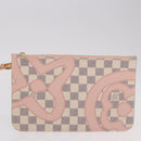 LOUIS VUITTON Damier Azur Tahiti Neverfull MM Rose N41050 LV Auth BA13936SAV-25