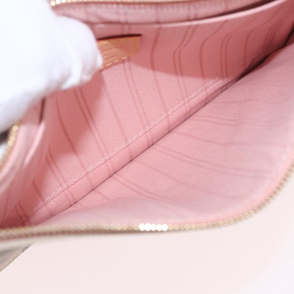 LOUIS VUITTON Damier Azur Tahiti Neverfull MM Rose N41050 LV Auth BA13936SAV