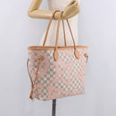 LOUIS VUITTON Damier Azur Tahiti Neverfull MM Rose N41050 LV Auth BA13936SAV-33