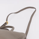 PRADA Vitterodino Hand Bag Leather 2way Gray Gold Auth BA13937V-15