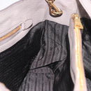 PRADA Vitterodino Hand Bag Leather 2way Gray Gold Auth BA13937V-24