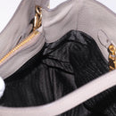 PRADA Vitterodino Hand Bag Leather 2way Gray Gold Auth BA13937V-25