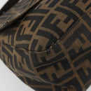 FENDI Zucca Canvas Mamma Baguette Shoulder Bag Brown Silver Auth BA13938V-11