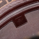 FENDI Zucca Canvas Mamma Baguette Shoulder Bag Brown Silver Auth BA13938V-18