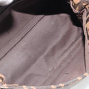 FENDI Zucca Canvas Mamma Baguette Shoulder Bag Brown Silver Auth BA13938V-19
