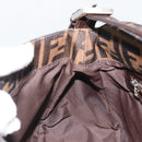 FENDI Zucca Canvas Mamma Baguette Shoulder Bag Brown Silver Auth BA13938V-21