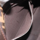 FENDI Zucca Canvas Mamma Baguette Shoulder Bag Brown Silver Auth BA13938V-23