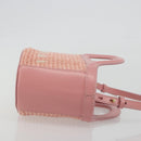MARNI Tropicaria Micro Shoulder Bag Raffia 2way Pink Auth BA13939A-3