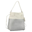Miu Miu Shoulder Bag Leather Silver Auth BA13941A-1