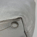 Miu Miu Shoulder Bag Leather Silver Auth BA13941A-9