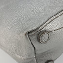 Miu Miu Shoulder Bag Leather Silver Auth BA13941A-14