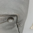 Miu Miu Shoulder Bag Leather Silver Auth BA13941A-15
