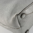 Miu Miu Shoulder Bag Leather Silver Auth BA13941A-16