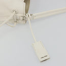 Miu Miu Shoulder Bag Leather Silver Auth BA13941A-18