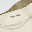 Miu Miu Shoulder Bag Leather Silver Auth BA13941A-19