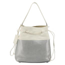 Miu Miu Shoulder Bag Leather Silver Auth BA13941A-2