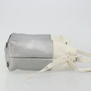 Miu Miu Shoulder Bag Leather Silver Auth BA13941A-3