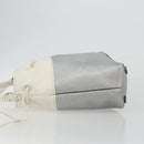 Miu Miu Shoulder Bag Leather Silver Auth BA13941A-4