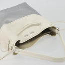 Miu Miu Shoulder Bag Leather Silver Auth BA13941A-6