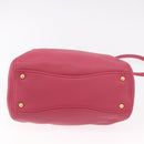Miu Miu Vittello Caribbean Hand Bag Leather 2way Pink Gold Auth BA13942A-5