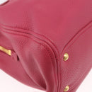 Miu Miu Vittello Caribbean Hand Bag Leather 2way Pink Gold Auth BA13942A-9