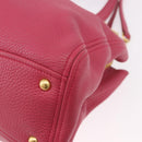 Miu Miu Vittello Caribbean Hand Bag Leather 2way Pink Gold Auth BA13942A-16