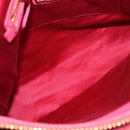 Miu Miu Vittello Caribbean Hand Bag Leather 2way Pink Gold Auth BA13942A-10