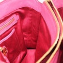 Miu Miu Vittello Caribbean Hand Bag Leather 2way Pink Gold Auth BA13942A-21