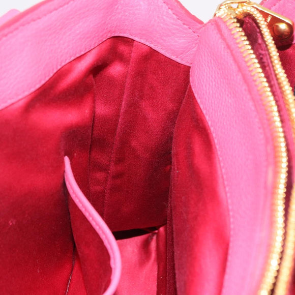 Miu Miu Vittello Caribbean Hand Bag Leather 2way Pink Gold Auth BA13942A