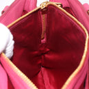 Miu Miu Vittello Caribbean Hand Bag Leather 2way Pink Gold Auth BA13942A-28