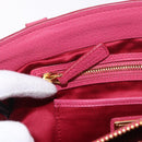 Miu Miu Vittello Caribbean Hand Bag Leather 2way Pink Gold Auth BA13942A-30