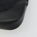 GUCCI GG Canvas Jackie Shoulder Bag Black Silver 001.3306 Auth BA13943-10