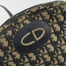Christian Dior Trotter Canvas Shoulder Bag Navy Gold Auth BA13955-17