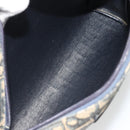 Christian Dior Trotter Canvas Shoulder Bag Navy Gold Auth BA13955-12