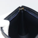 Christian Dior Trotter Canvas Shoulder Bag Navy Gold Auth BA13956-20