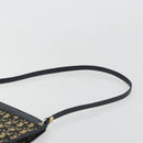 Christian Dior Trotter Canvas Shoulder Bag Navy Gold Auth BA13956-8