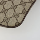 GUCCI GG Supreme Shoulder Bag PVC Leather Beige Gold Auth BA13957-14
