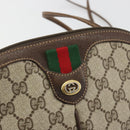 GUCCI GG Supreme Shoulder Bag PVC Leather Beige Gold Auth BA13957-18