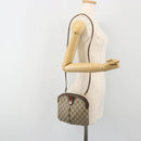GUCCI GG Supreme Shoulder Bag PVC Leather Beige Gold Auth BA13957-22